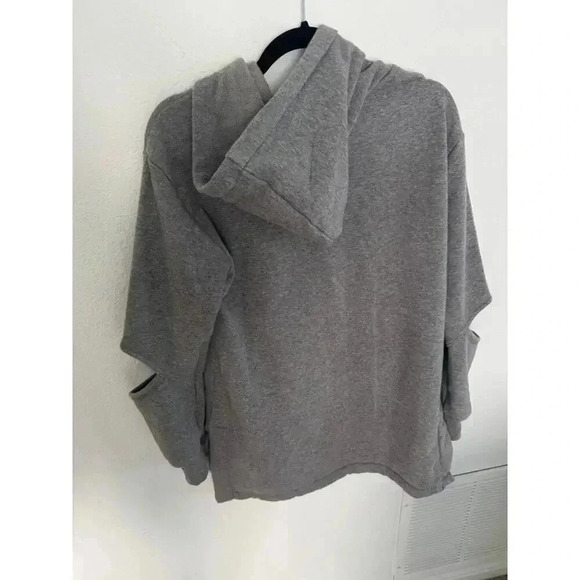 Gray AXS Cutout Sleeve Hoodie - Size M - Picture 2 of 5
